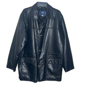 ITALIAN TEXTILE GROUP Faux Leather Jacket Size L